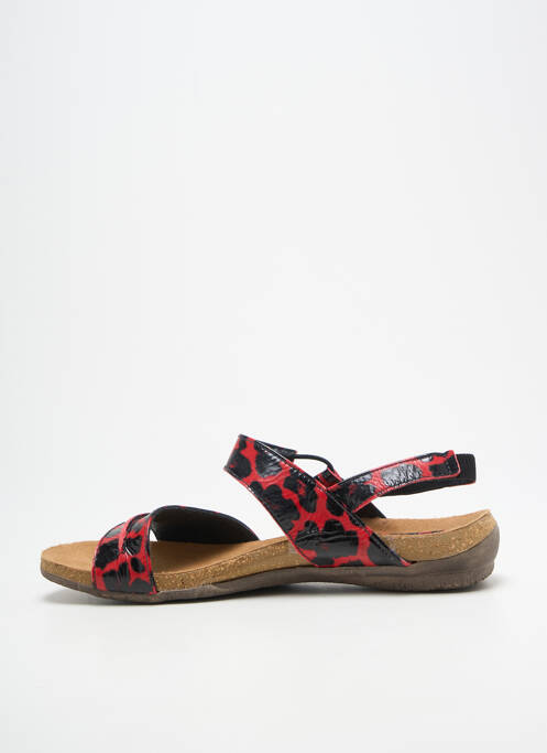 Sandales/nu pieds matière lisse talon plat jusqu'à 3cm rouge PEDI GIRL femme