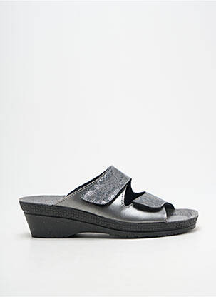 Mules/sabots bout ouvert talon de 4 à 6cm argent ROHDE femme