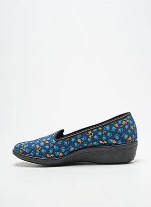 Chaussons/pantoufles bout rond talon plat jusqu'à 3cm bleu WAPITI femme