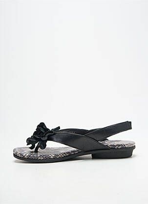 Tongs bout ouvert talon plat jusqu'à 3cm noir THE FLEXX femme