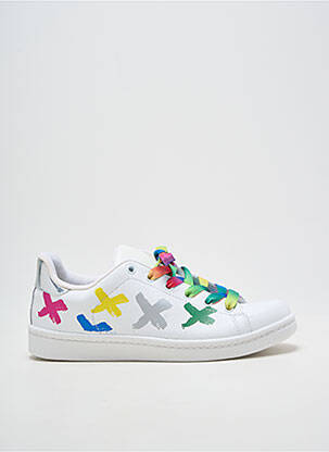 Baskets bout rond talon plat jusqu'à 3cm blanc ELUE PAR NOUS femme