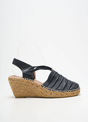 Espadrilles bout rond talon de 7 à 9cm noir ELUE PAR NOUS femme