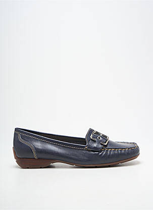 Mocassins tissage satiné talon plat jusqu'à 3cm bleu DANIEL HECHTER femme