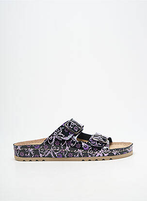 Mules/sabots matière lisse talon plat jusqu'à 3cm noir ROHDE femme