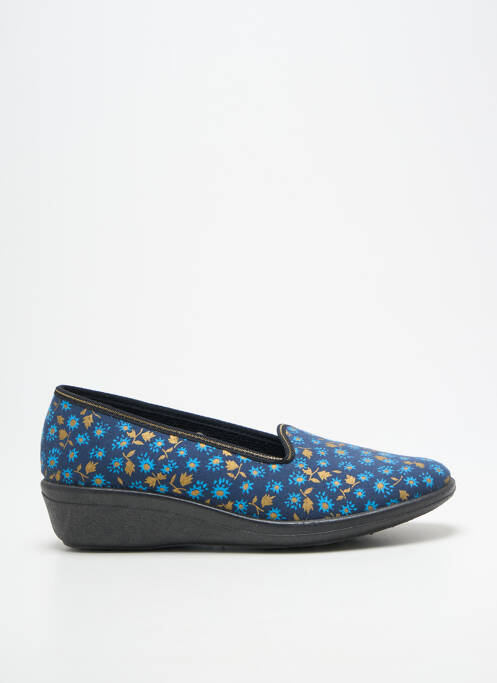 Chaussons/pantoufles bout rond talon plat jusqu'à 3cm bleu WAPITI femme