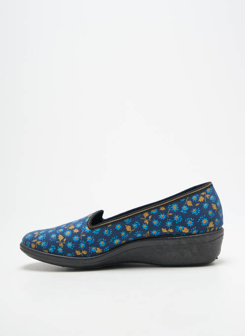 Chaussons/pantoufles bout rond talon plat jusqu'à 3cm bleu WAPITI femme