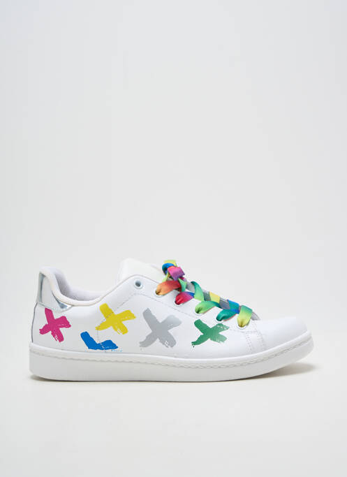 Baskets bout rond talon plat jusqu'à 3cm blanc ELUE PAR NOUS femme