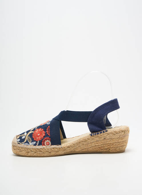 Espadrilles bout rond talon de 4 à 6cm bleu ELUE PAR NOUS femme