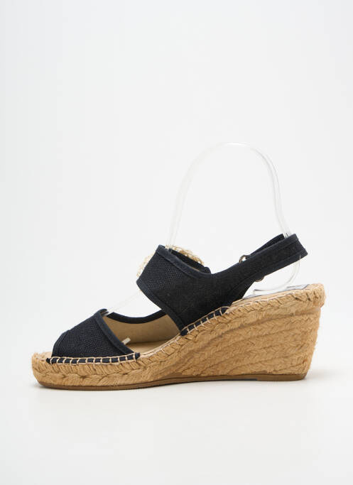Espadrilles bout ouvert talon de 7 à 9cm noir ELUE PAR NOUS femme