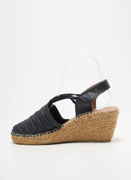 Espadrilles bout rond talon de 7 à 9cm noir ELUE PAR NOUS femme