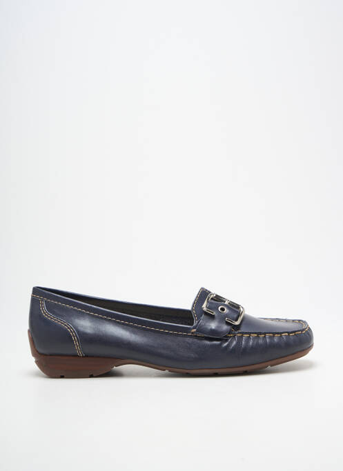 Mocassins tissage satiné talon plat jusqu'à 3cm bleu DANIEL HECHTER femme