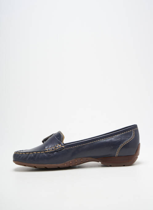Mocassins tissage satiné talon plat jusqu'à 3cm bleu DANIEL HECHTER femme