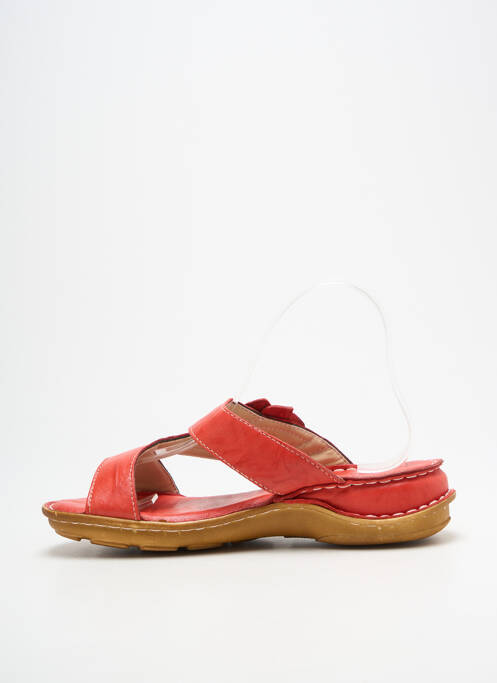 Mules/sabots bout ouvert talon plat jusqu'à 3cm rouge ELUE PAR NOUS femme