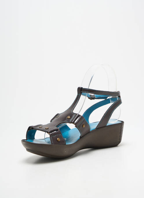 Sandales/nu pieds fermeture boucle(s) talon de 4 à 6cm marron ESSENTIELS femme