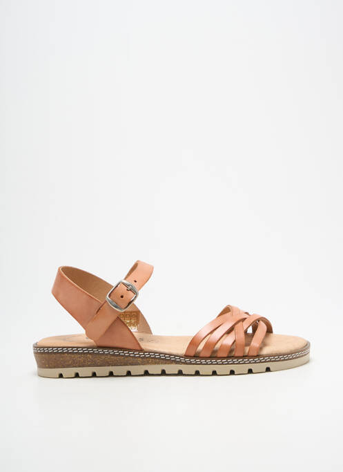 Sandales/nu pieds fermeture boucle(s) talon plat jusqu'à 3cm marron WIKERS femme