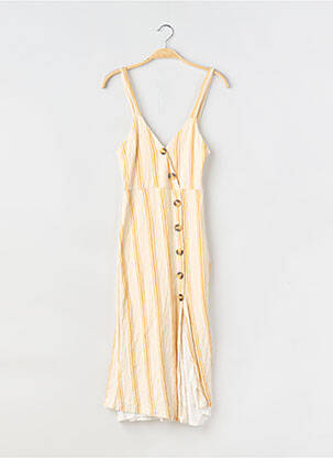 Robe mi-longue sans manche sans manche jaune PULL & BEAR femme