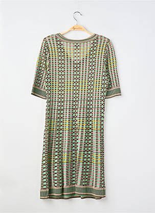 Robe mi-longue manches courtes manches courtes vert MISSONI femme