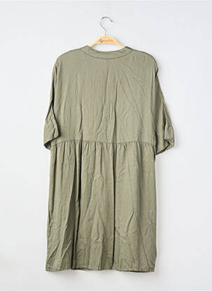 Robe courte manches courtes manches courtes vert BLANCHEPORTE femme