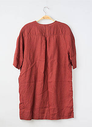 Robe courte manches courtes manches courtes rouge MONOPRIX femme
