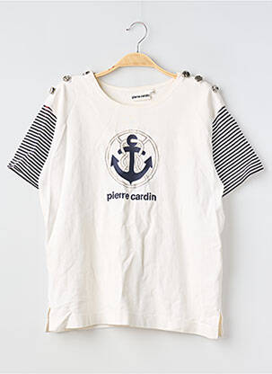 T-shirt coupe droite manches courtes blanc PIERRE CARDIN femme