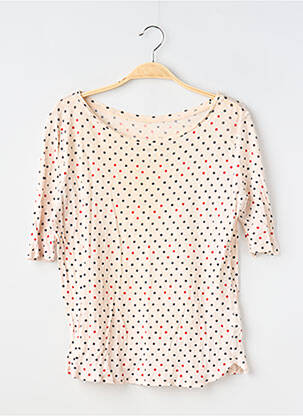 T-shirt coupe cintrée manches courtes beige BELLEROSE femme