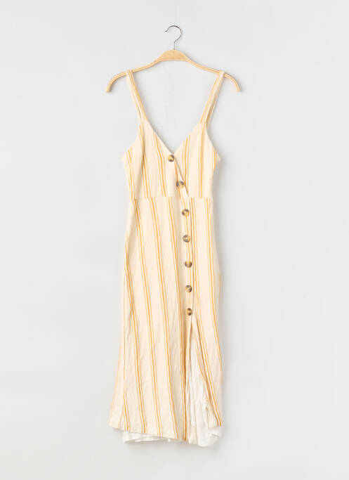 Robe mi-longue sans manche sans manche jaune PULL & BEAR femme