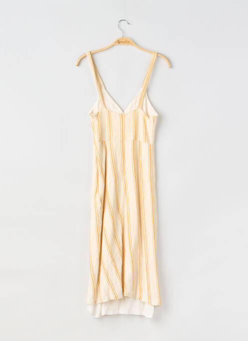 Robe mi-longue sans manche sans manche jaune PULL & BEAR femme