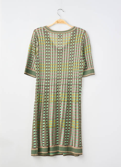 Robe mi-longue manches courtes manches courtes vert MISSONI femme