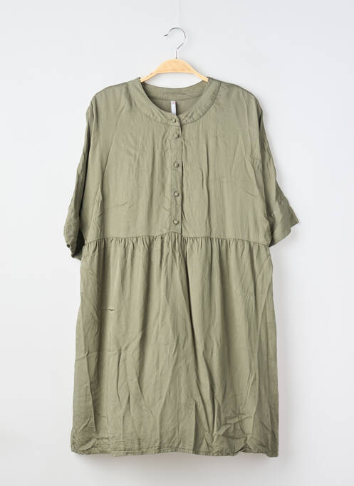 Robe courte manches courtes manches courtes vert BLANCHEPORTE femme