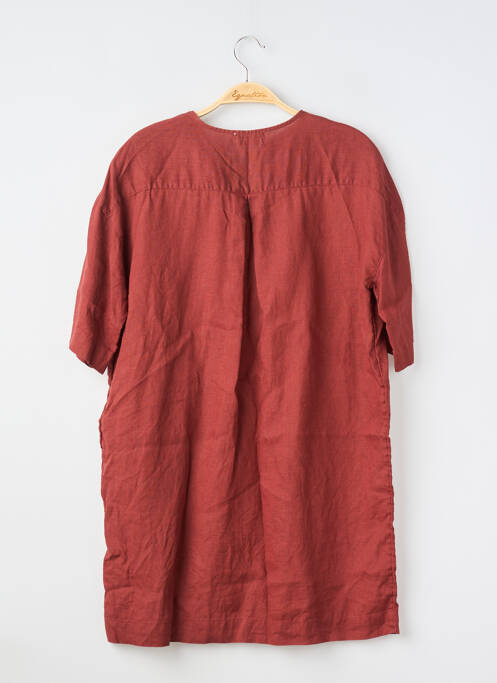 Robe courte manches courtes manches courtes rouge MONOPRIX femme
