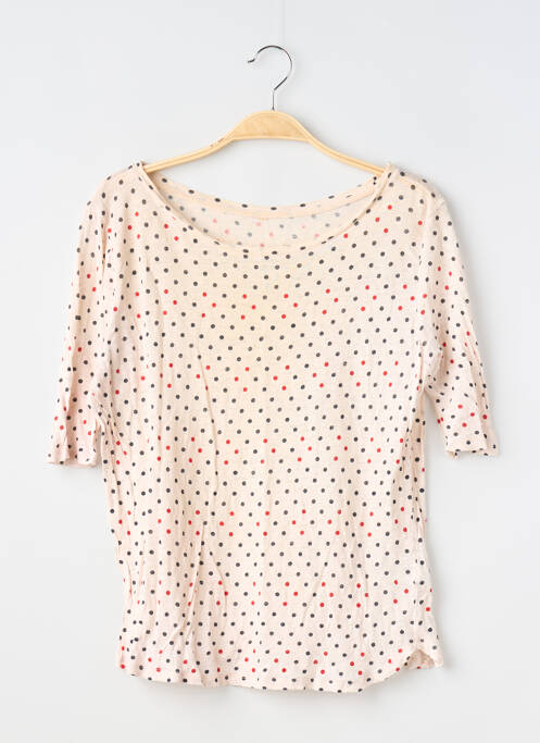 T-shirt coupe cintrée manches courtes beige BELLEROSE femme