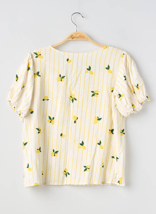 T-shirt coupe droite manches courtes blanc BLANCHEPORTE femme