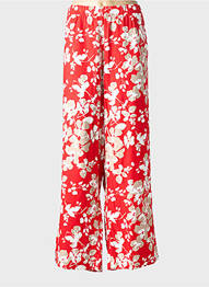 Pantalon droit taille élastique rouge BRANDTEX femme