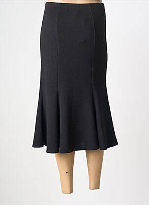 Jupe mi-longue coupe évasée noir TELMAIL femme
