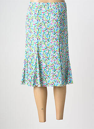 Jupe mi-longue coupe évasée bleu TELMAIL femme