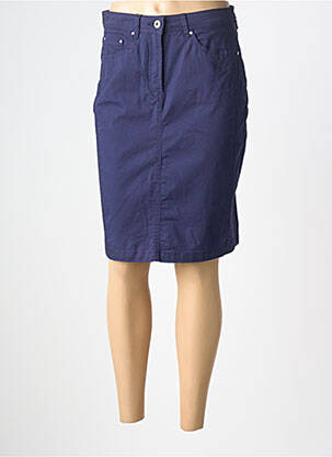 Jupe mi-longue coupe droite bleu BRANDTEX femme