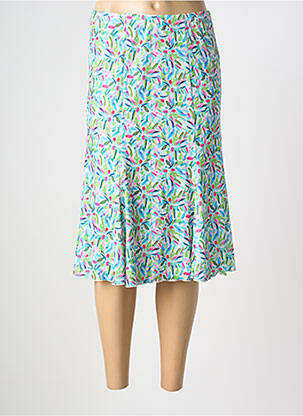 Jupe mi-longue coupe évasée bleu TELMAIL femme