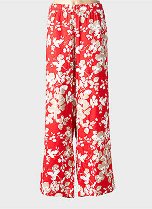 Pantalon droit taille élastique rouge BRANDTEX femme