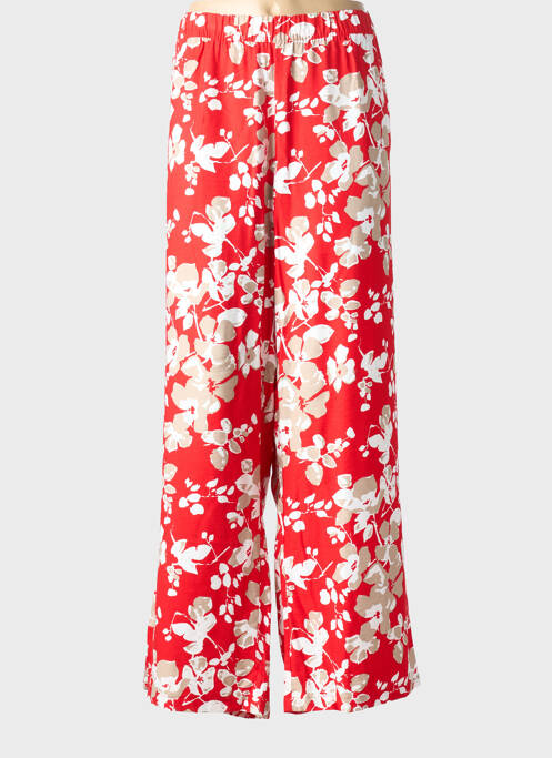 Pantalon droit taille élastique rouge BRANDTEX femme