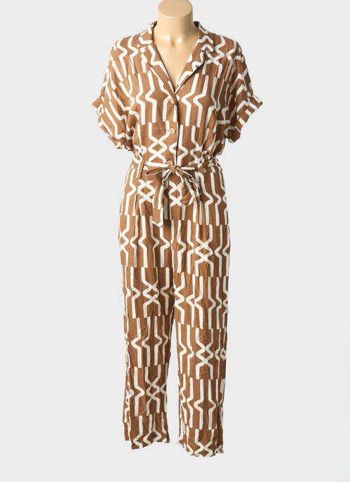 Combi-pantalon manches courtes manches courtes marron PAZ TORRAS femme