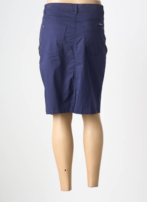Jupe mi-longue coupe droite bleu BRANDTEX femme
