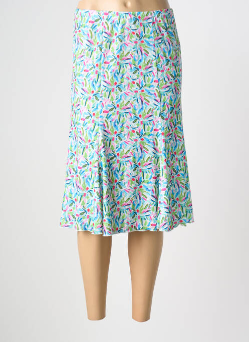 Jupe mi-longue coupe évasée bleu TELMAIL femme
