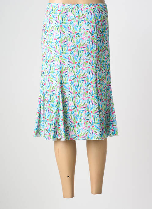 Jupe mi-longue coupe évasée bleu TELMAIL femme
