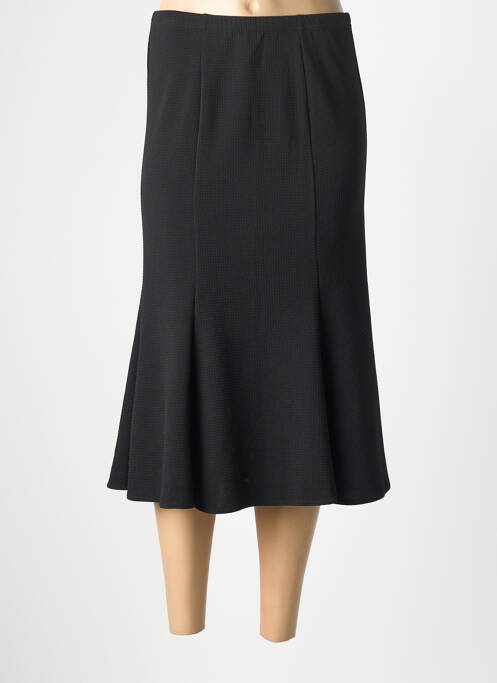 Jupe mi-longue coupe évasée noir TELMAIL femme
