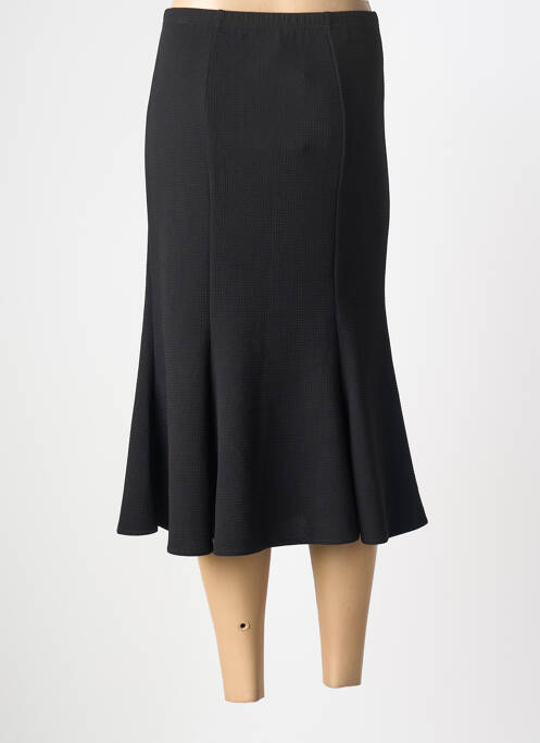 Jupe mi-longue coupe évasée noir TELMAIL femme