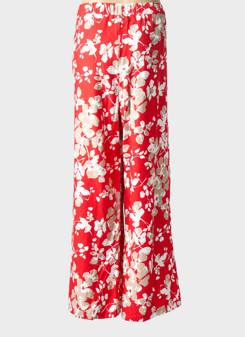 Pantalon droit taille élastique rouge BRANDTEX femme
