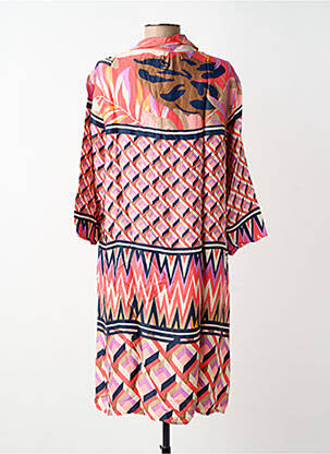 Robe mi-longue coupe fluide manches 3/4 rose BETTY BARCLAY femme