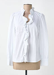 Chemisier coupe cintrée manches longues blanc BARILOCHE femme