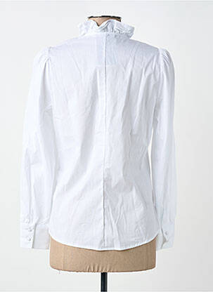 Chemisier coupe cintrée manches longues blanc BARILOCHE femme