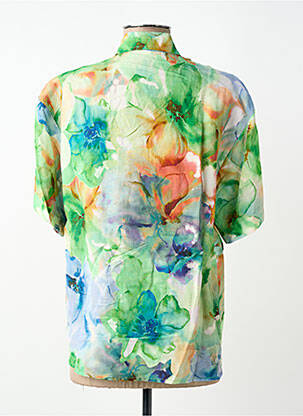 Chemisier imprimé fleurs manches courtes vert VLT'S BY VALENTINA'S femme